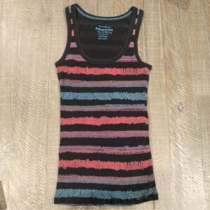 Arizona Ribbed Tank Top with Worn Stripes